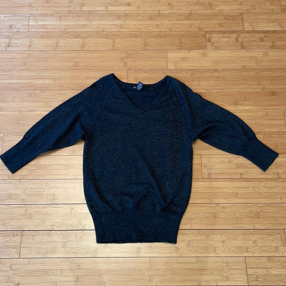 Paraphrase Gray angora Rabbit Hair sweater top